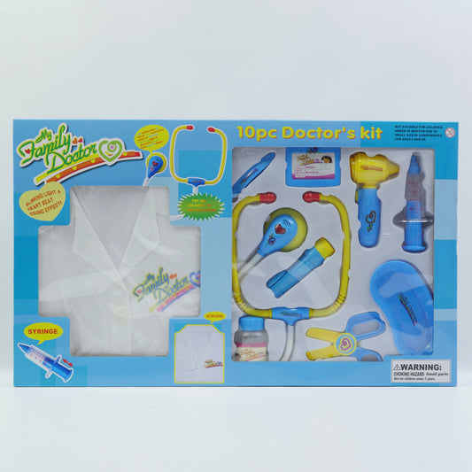 10 Piece Musical Doctor Playset - Blue - for Kids