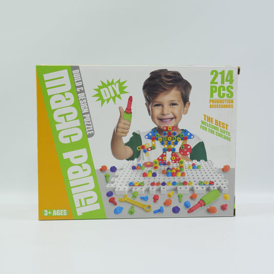 214 Piece Creative Building Panel Set - Yellow - Ages 3+