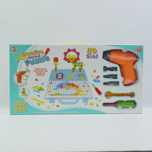 247 Piece 3-in-1 Creative Building Tool Set - Ages 3+