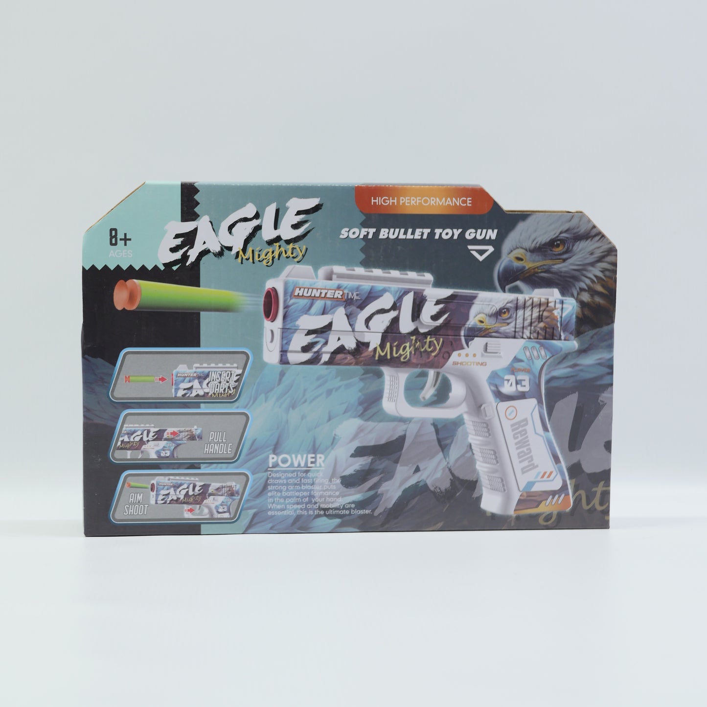 Eagle Soft Bullet Blaster with Foam Darts - Ages 3+
