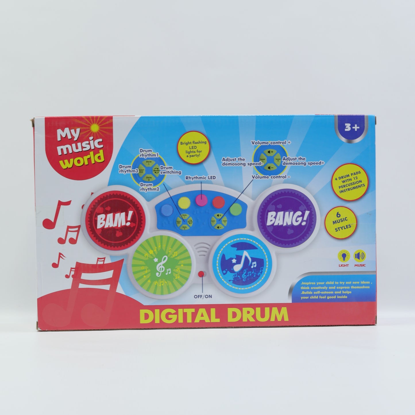 Electronic Digital Musical Drum - Ages 3+