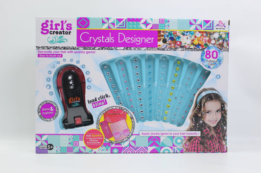 Girl's Creator Crystal Hair Designer with 80 Gems - Ages 5+