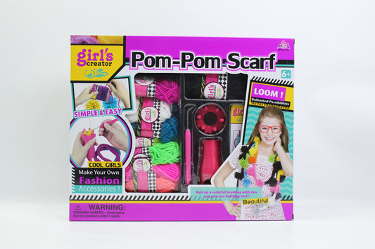 Girl's Creator Pom-Pom Scarf Loom Kit - Ages 6+