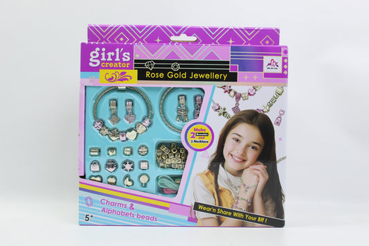 Girl's Creator Rose Gold Jewelry Making Set - Assorted Design - Ages 5+