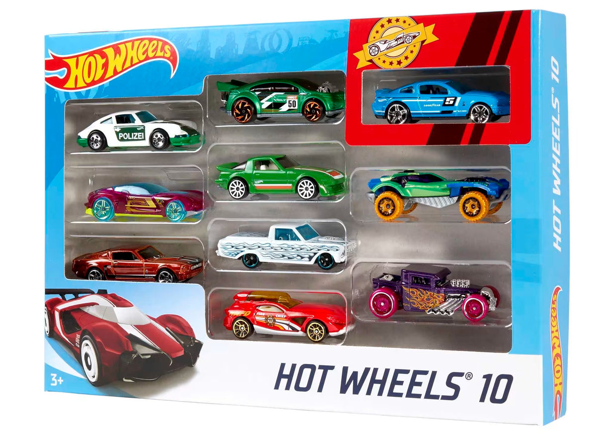 Hot Wheels Essentials 10-Car Pack - Ages 3+