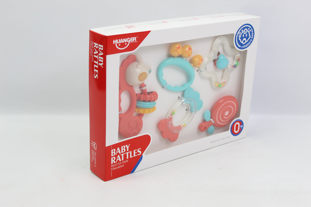 Huanger Baby Rattles - 5 Piece Set - Ages 0M+