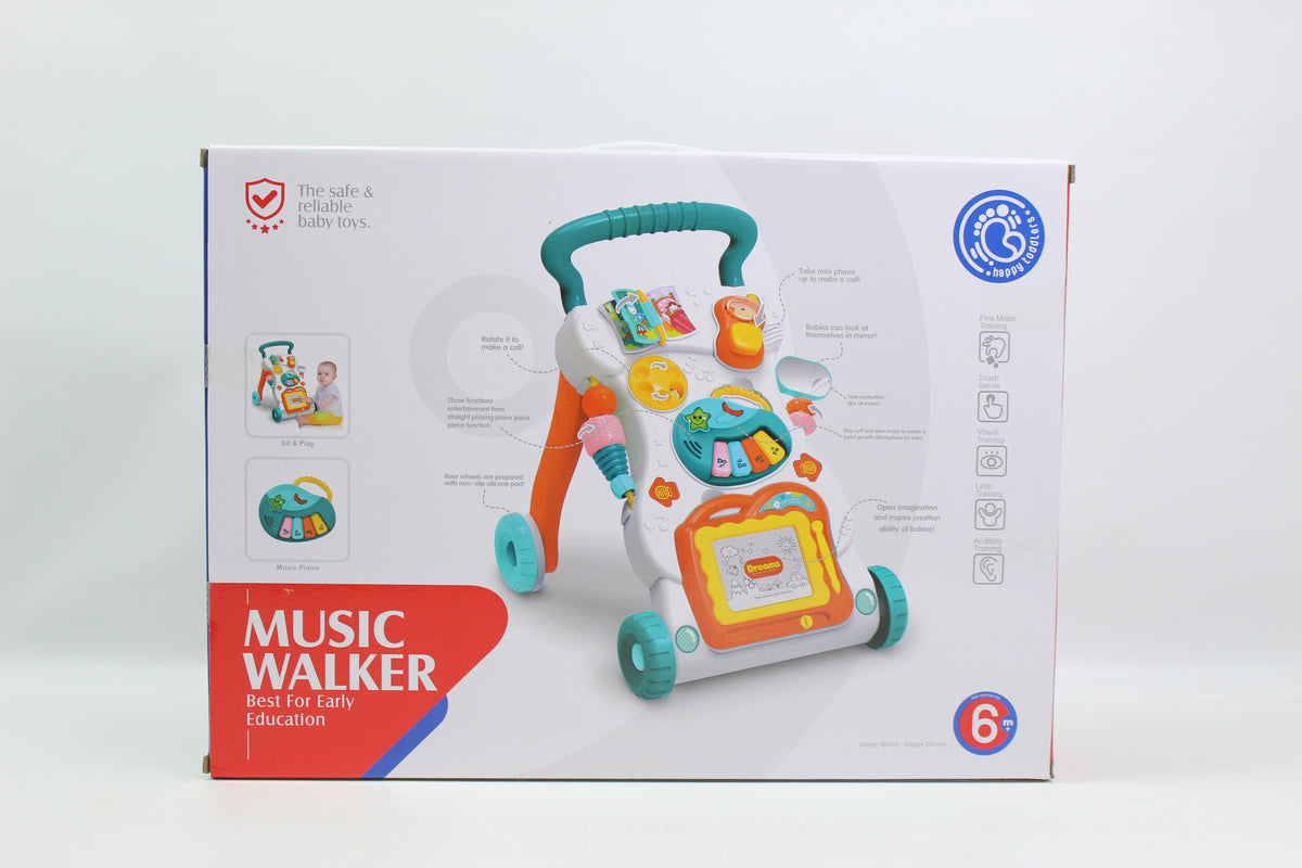 Huanger Musical Activity Baby Walker - Blue - Ages 6M+
