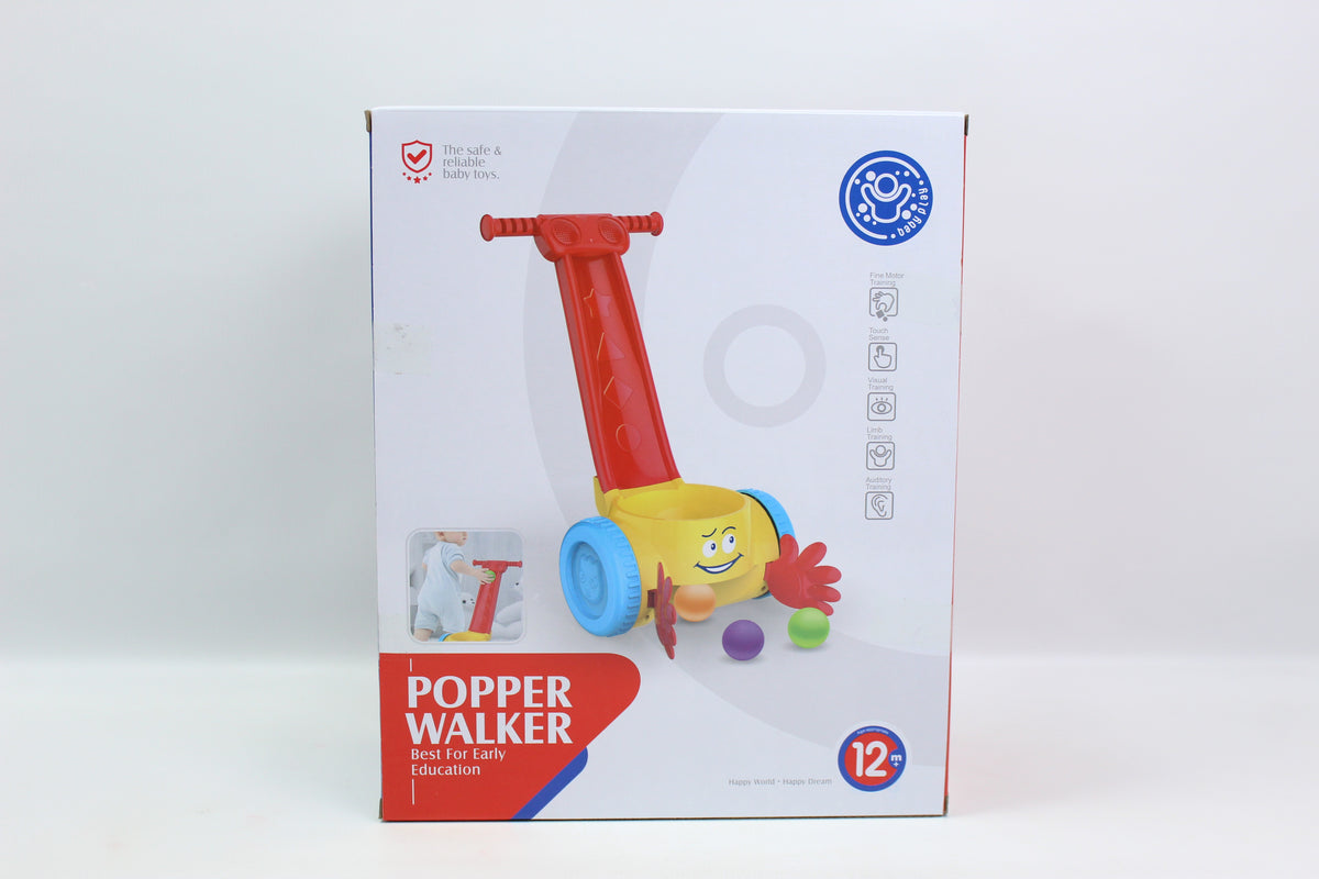 Huanger Popper Push Walker - Red - Ages 12M+