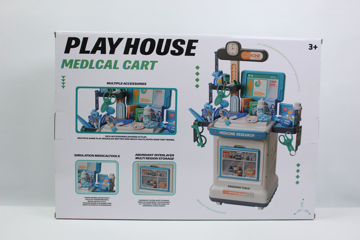 Medical Cart Doctor Playset - 55 Pieces - Ages 3+