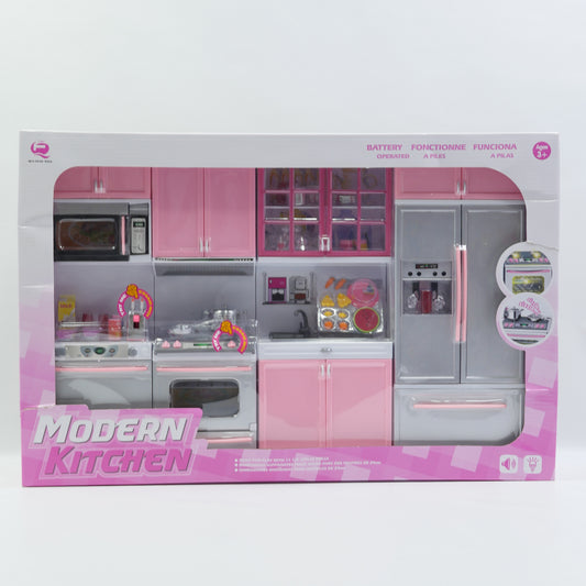 Large Modern Kitchen Playset - Pink - Ages 3+