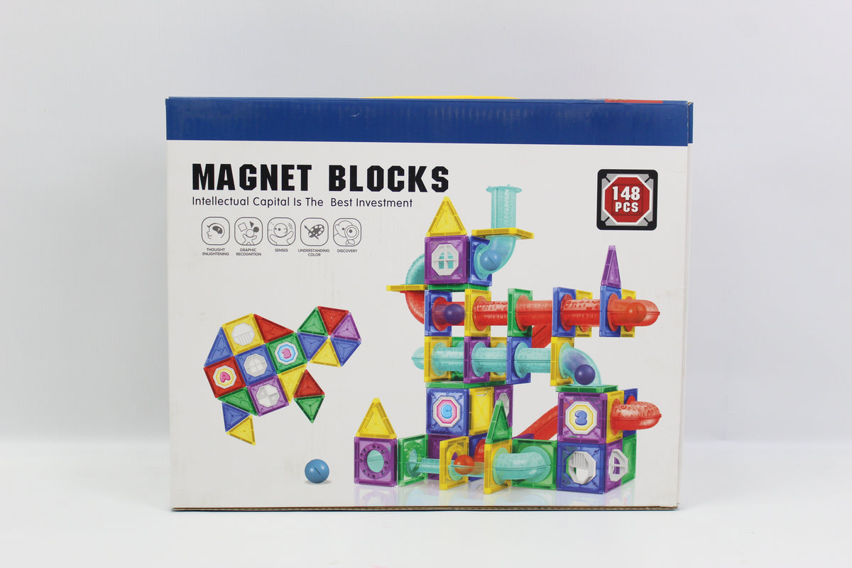 Magnetic Building Blocks Set - 148 Pieces - Ages 3+