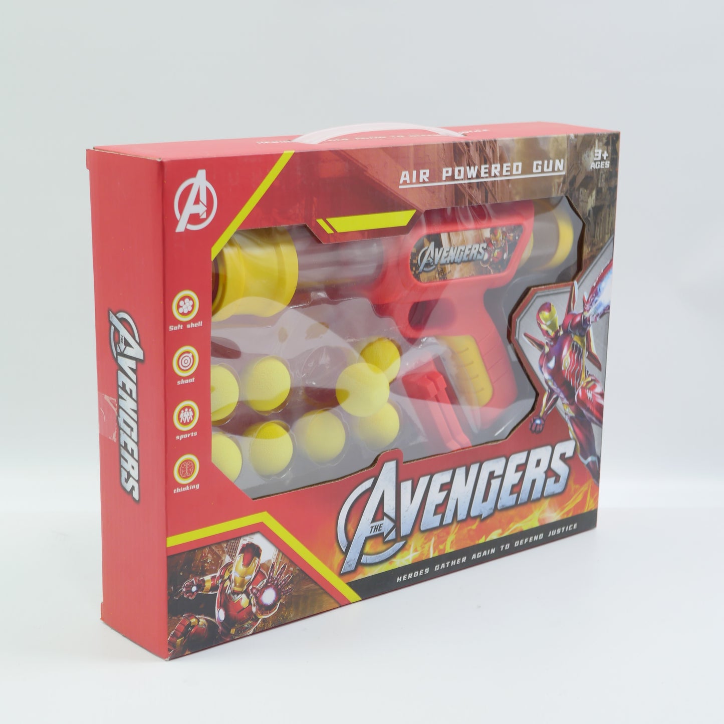 Marvel Iron Man Air-Powered Ball Blaster - Ages 3+