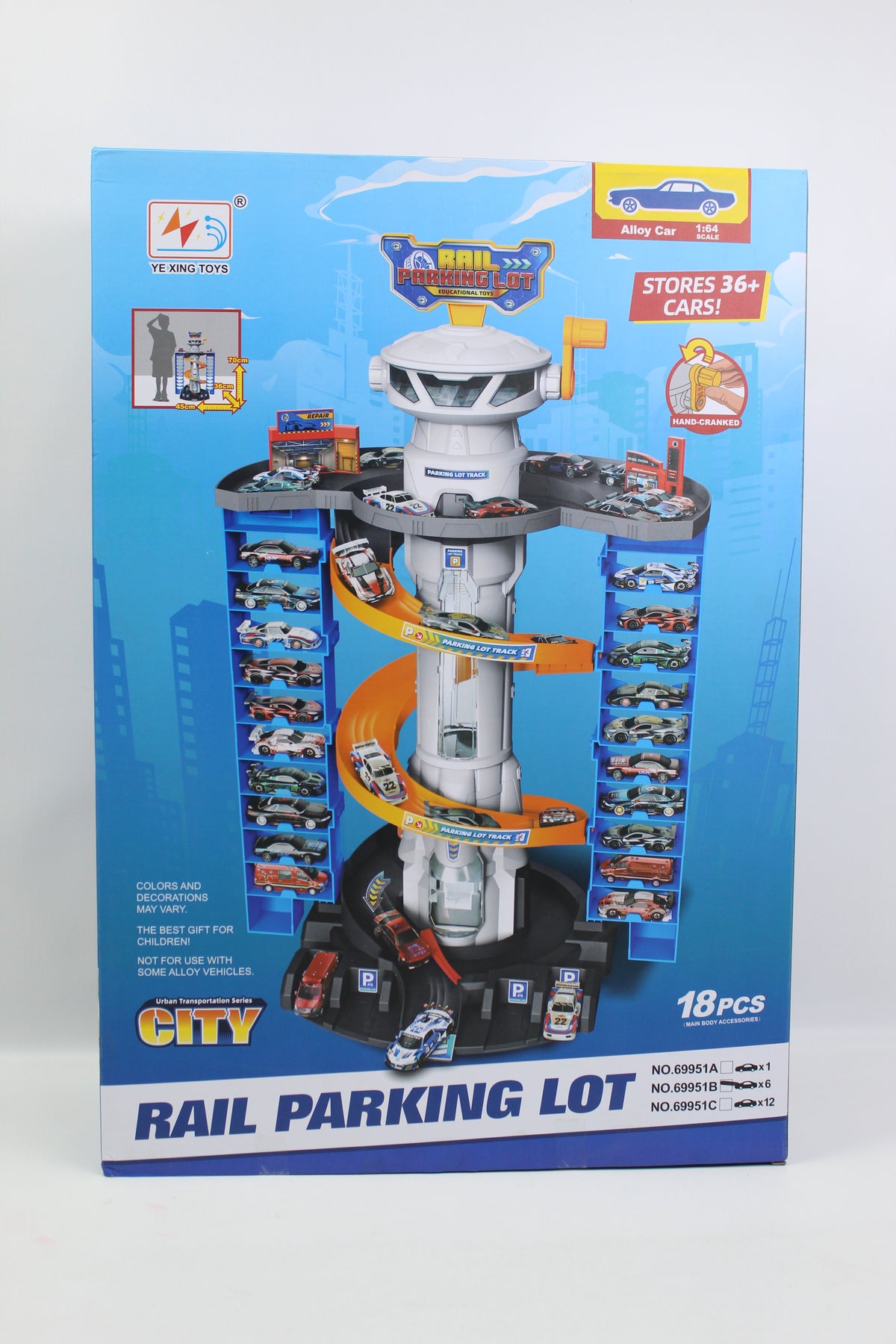 Multi-Level City Parking Garage Toy Set - Ages 3+