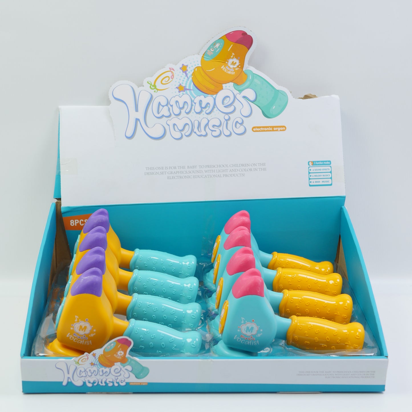 Musical Toy Hammer - Assorted Colors - for Kids
