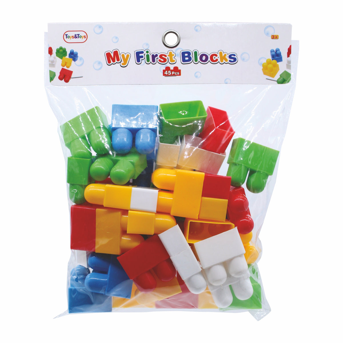 My First Blocks 45 Piece Building Blocks Bag | Toys & Toys
