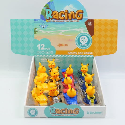 Pikachu Pull-Back Racing Car - Assorted Design - Ages 3+