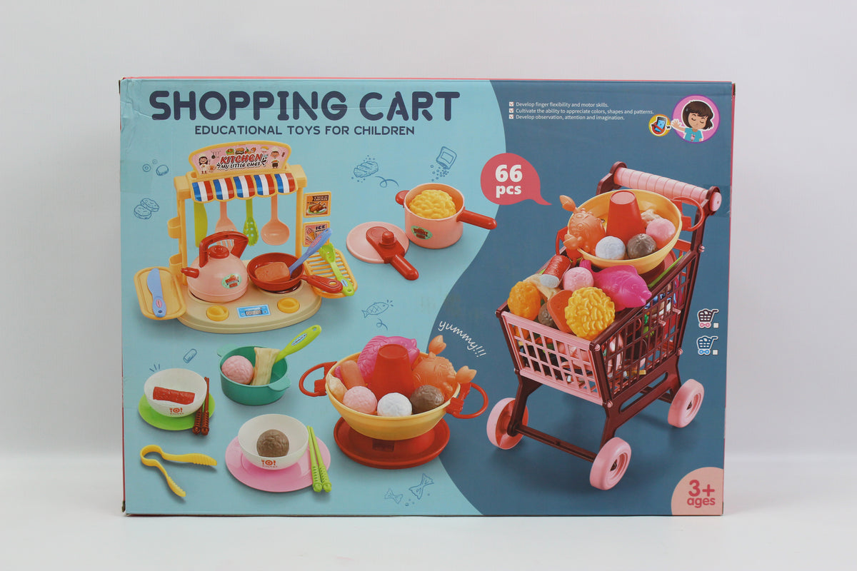 Pretend Play Fruit Shopping Cart Set - Ages 3+