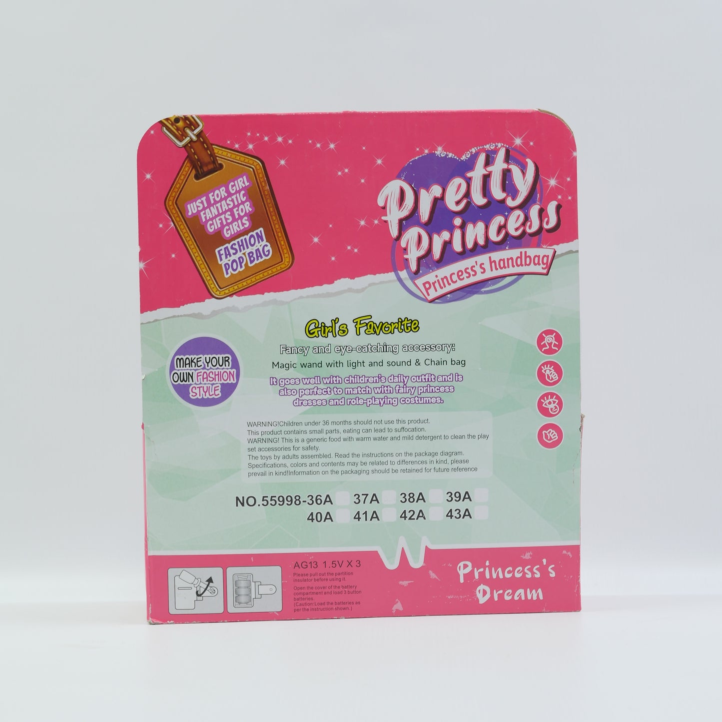Princess Magic Wand Beauty Playset - Pink - Ages 3+