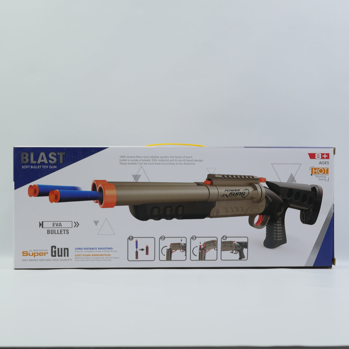 Pump-Action Soft Bullet Blaster - Ages 8+