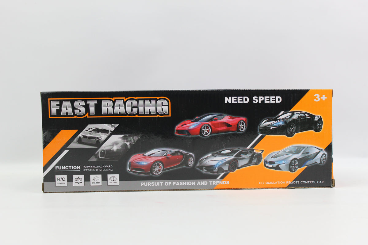 Remote Control Sports Racing Car with USB Cable - Blue - Ages 3+