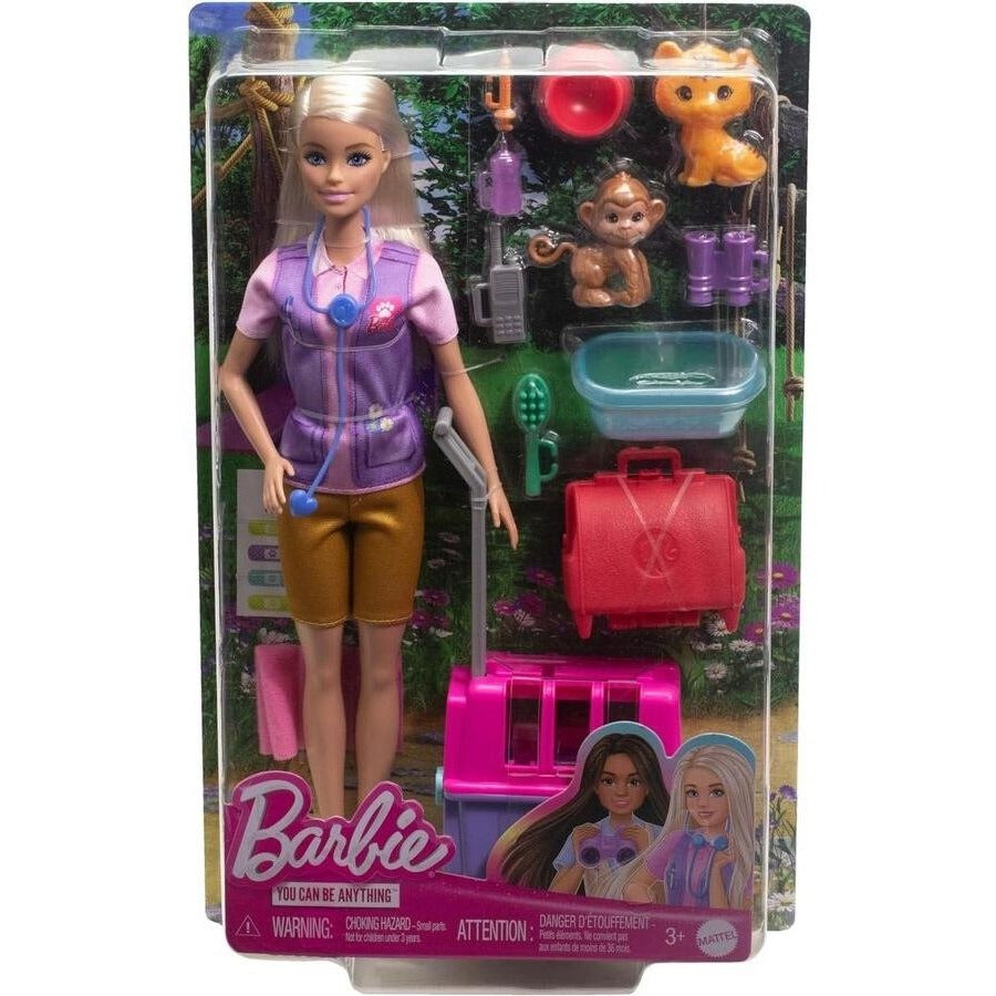 Barbie Animal Rescue Fashion Doll with Pet and Accessories