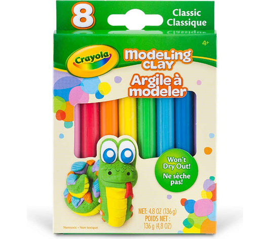 Crayola Classic Modeling Clay - 8 Colors - Ages 4+