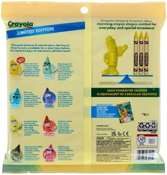 Crayola Limited Edition Crayons - 8 Count, Assorted Design