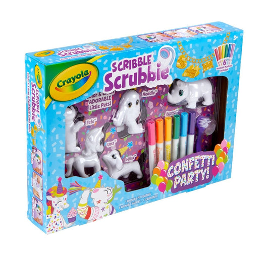 Crayola Scribble Scrubbie Confetti Party Pet Activity Set