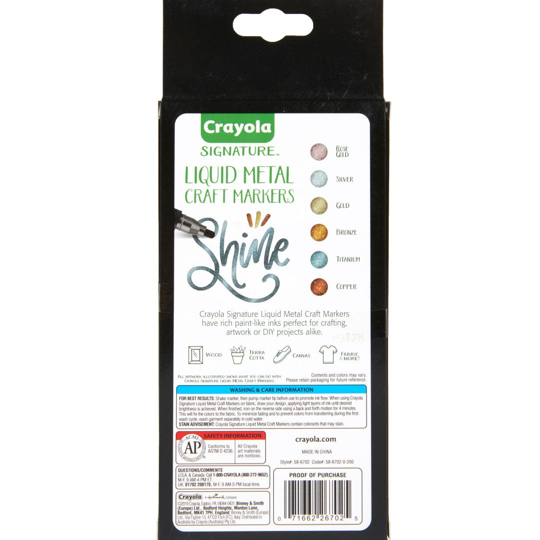 Crayola Signature Permanent Markers - 6 Count