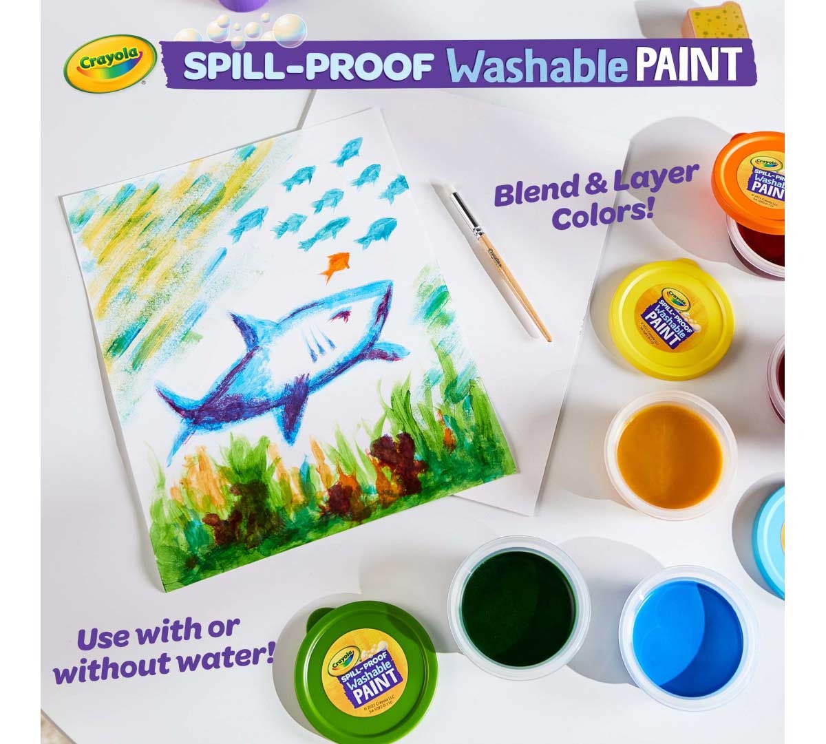Crayola Spill-Proof Washable Paint Kit - 5 Colors