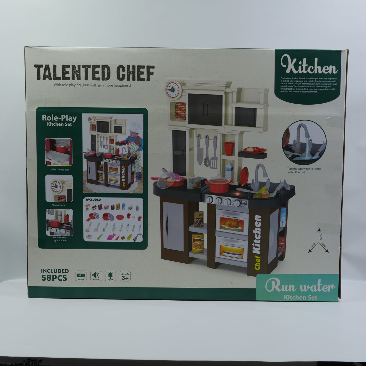 Musical Kitchen Pretend Play Set - 84 cm, Blue