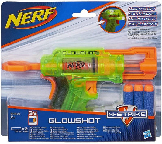 Nerf N-Strike Elite GlowShot Light-Up Blaster - Green - Ages 8+