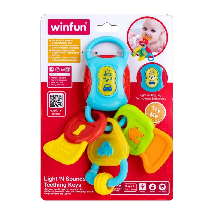 WinFun Light 'N Sounds Teething Keys with Music