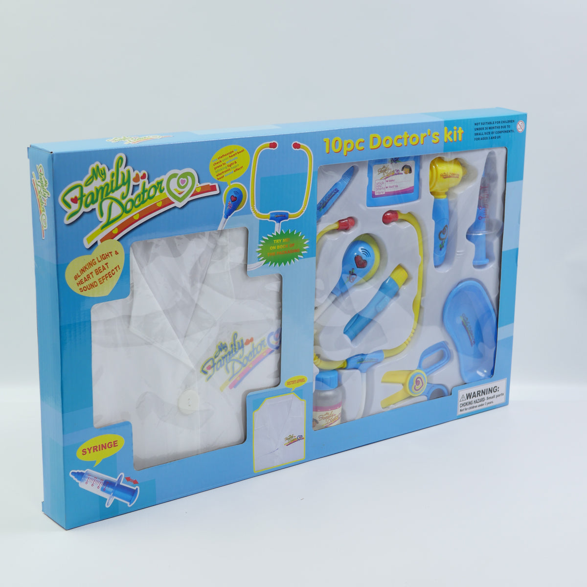 10 Piece Musical Doctor Playset - Blue - for Kids