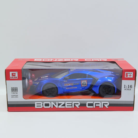 1:16 Remote Control Bonzer Sports Car - Blue - Ages 6+