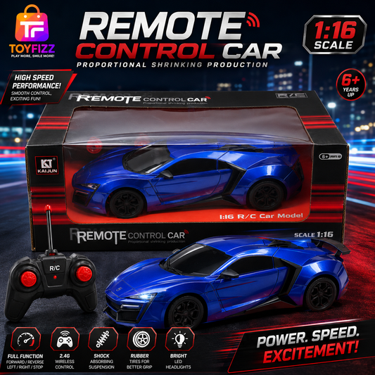 1:16 Remote Control Lamborghini Sports Car - Blue - Ages 6+