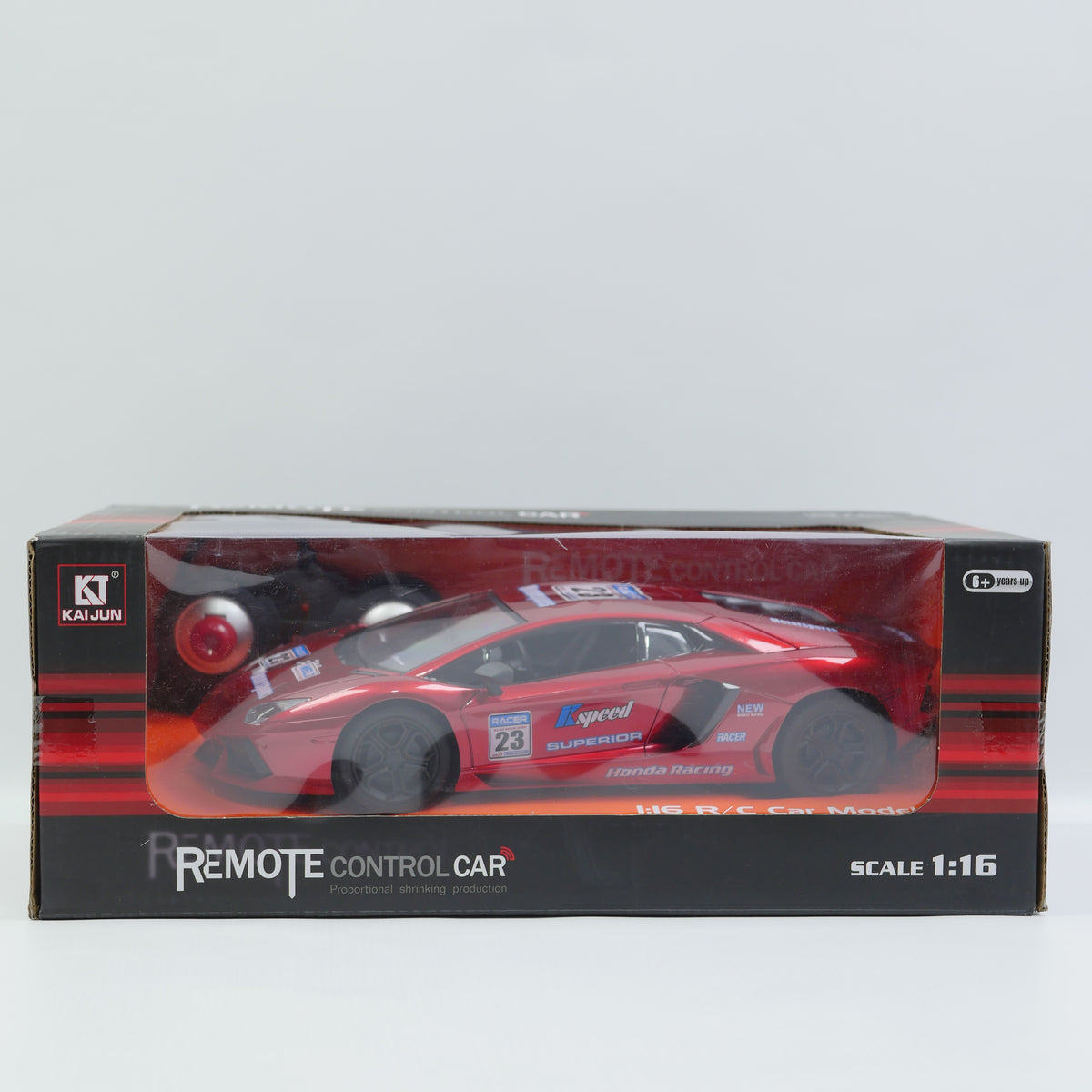 1:16 Remote Control Speed Racing Car - Red - Ages 6+