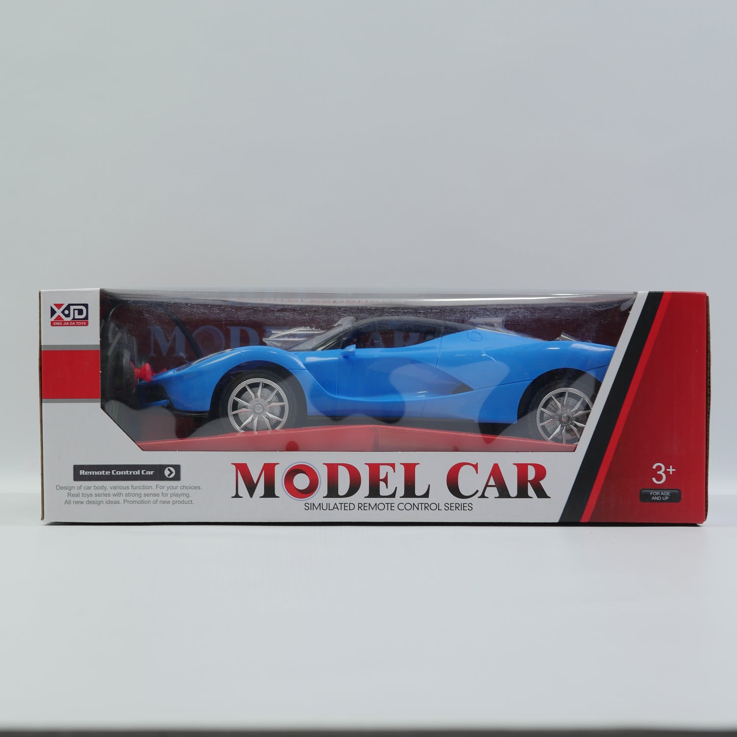 1:16 Remote Control Sports Car with USB Charging - Blue - Ages 3+