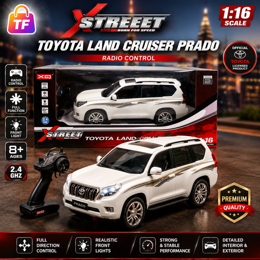 1:16 Remote Control Toyota Land Cruiser Prado - White - Ages 8+