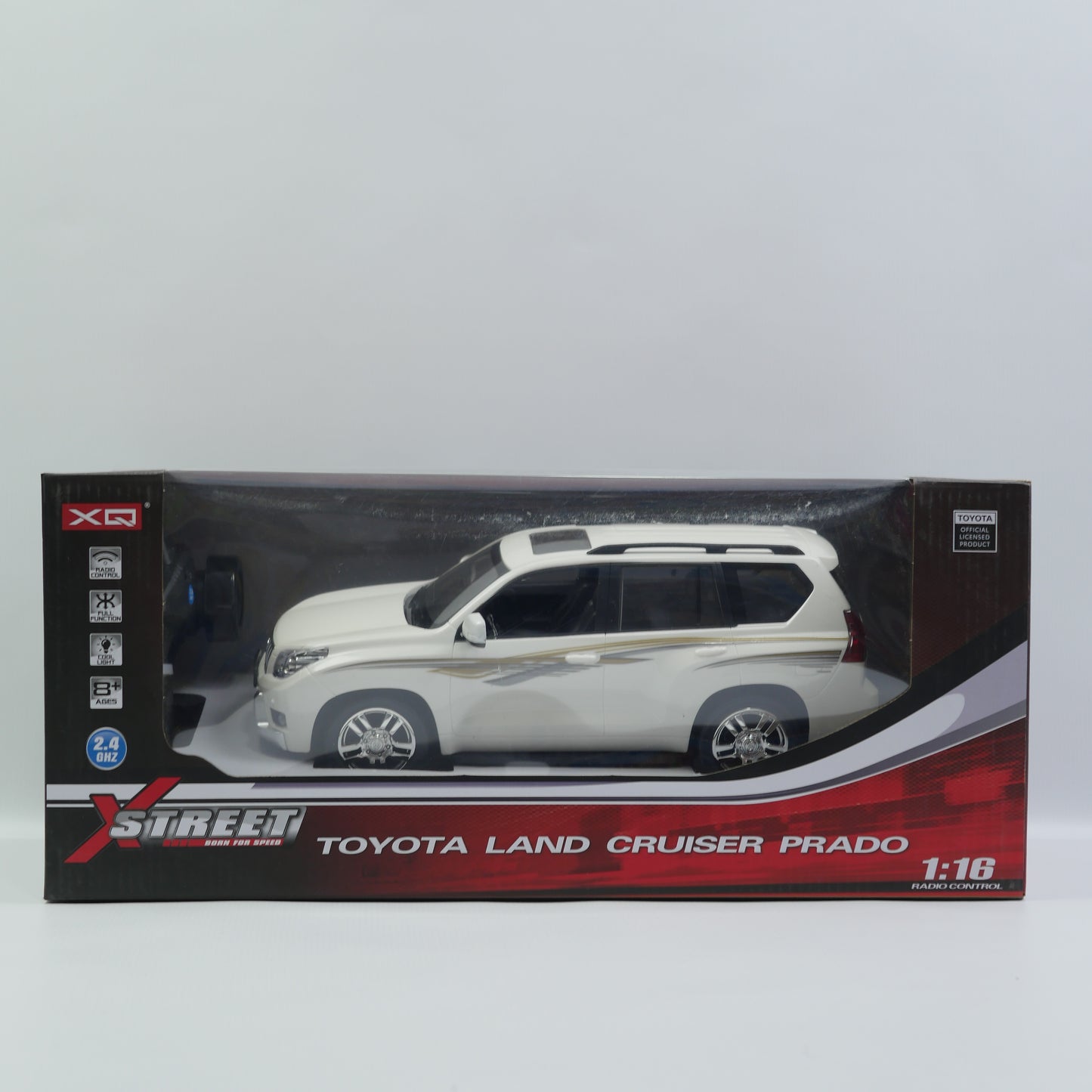1:16 Remote Control Toyota Land Cruiser Prado - White - Ages 8+