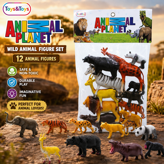 12 Piece Wild Animal Figure Set | Toys & Toys