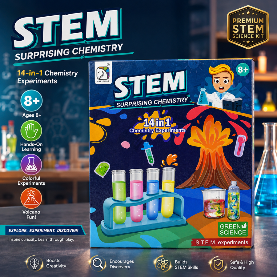 14-in-1 STEM Chemistry Experiment Set - Age 8+