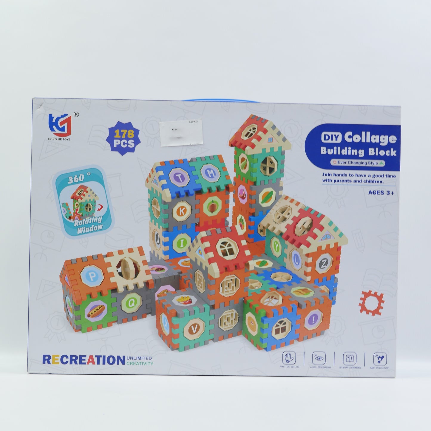 178 Piece Building Blocks Set for Kids