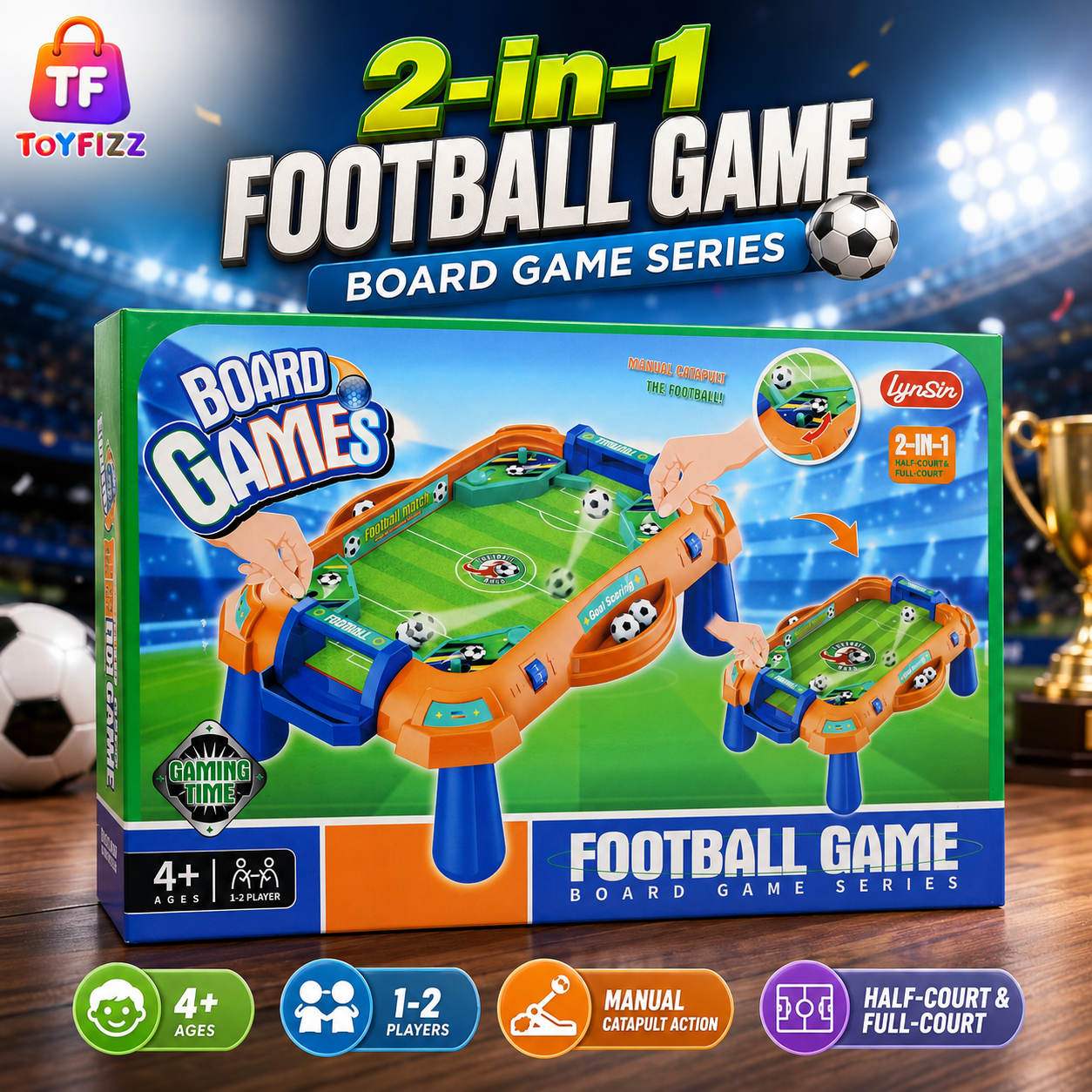 2-in-1 Football Board Game - Age 4+