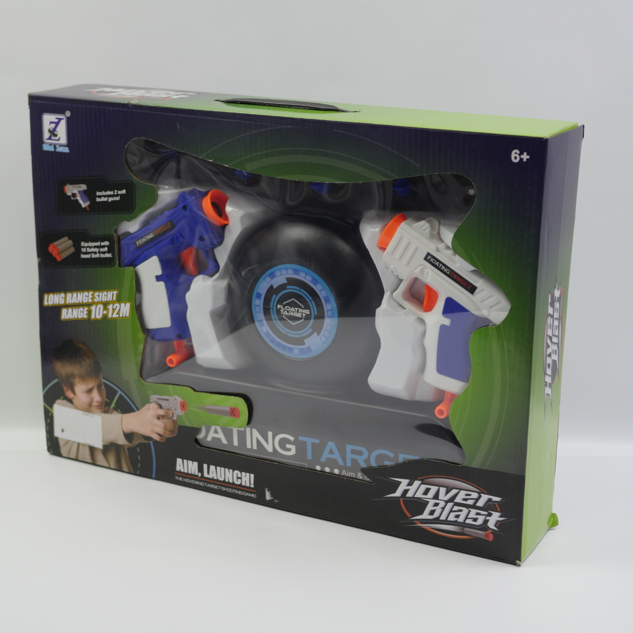 2-in-1 Soft Dart Blaster Set with Target - Age 6+
