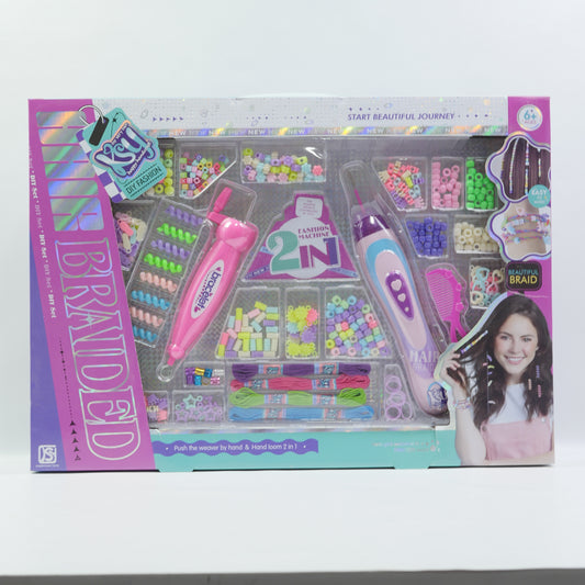 2-in-1 Bead and Hair Braiding Activity Set for Kids