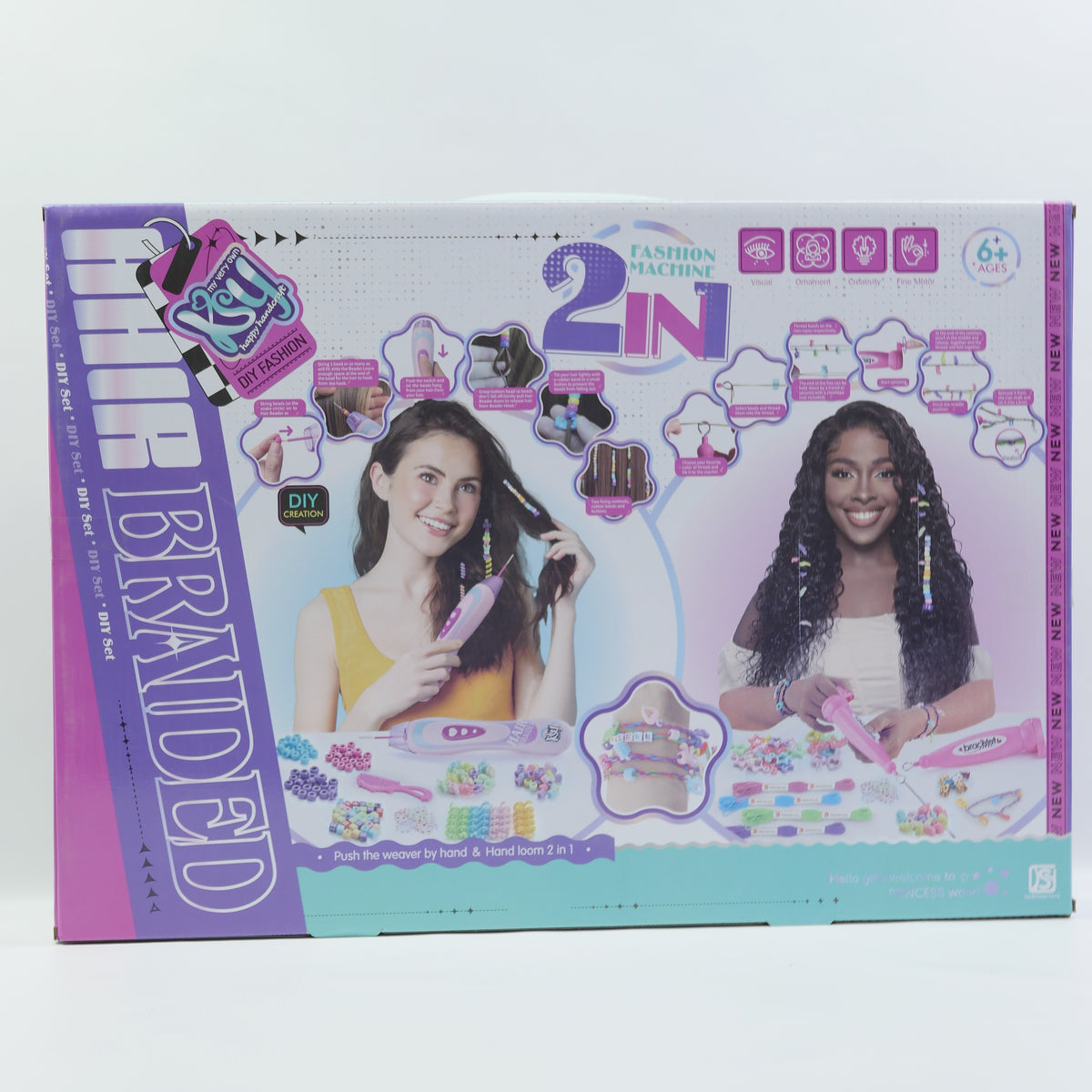 2-in-1 Bead and Hair Braiding Activity Set for Kids