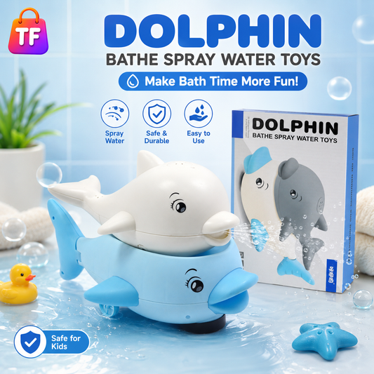 2-in-1 Musical Sensor Dolphin Bath Toy for Kids