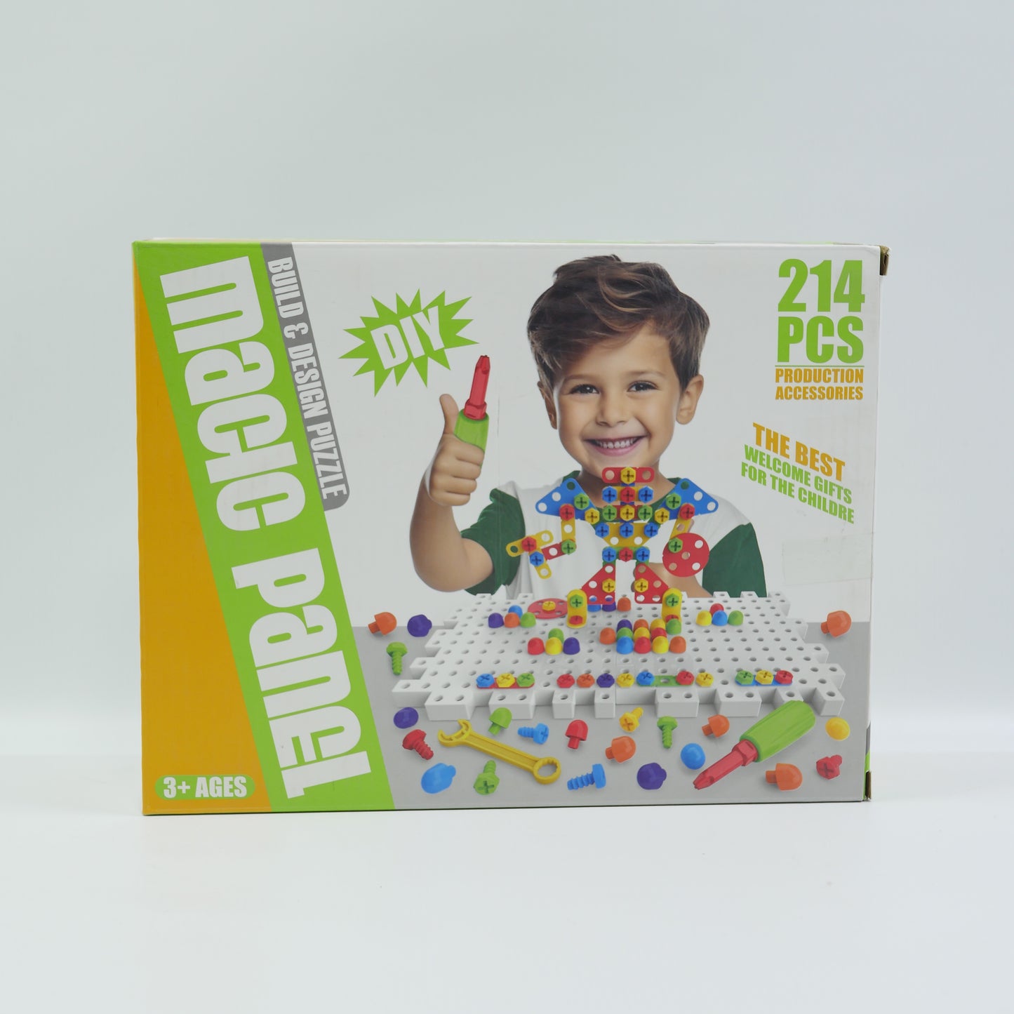 214 Piece Creative Building Panel Set - Yellow - Ages 3+