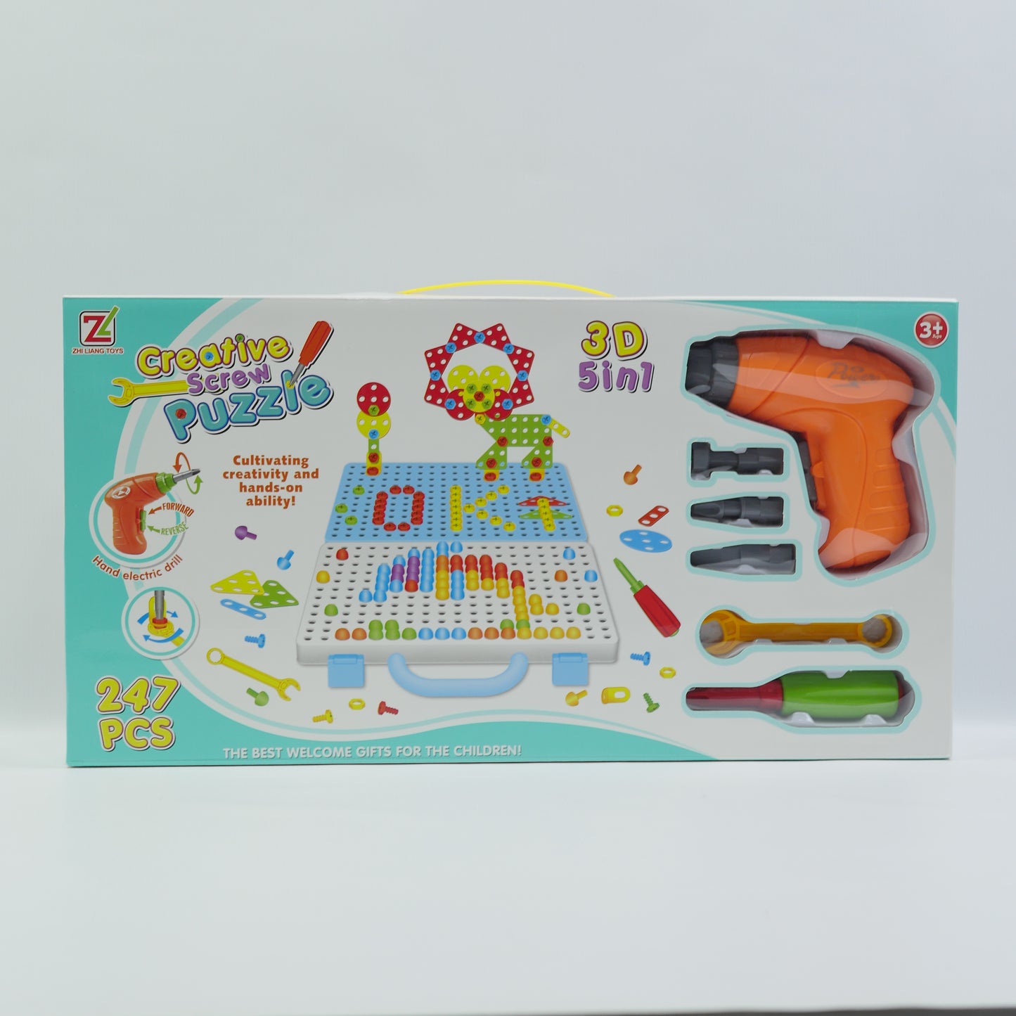 247 Piece 3-in-1 Creative Building Tool Set - Ages 3+